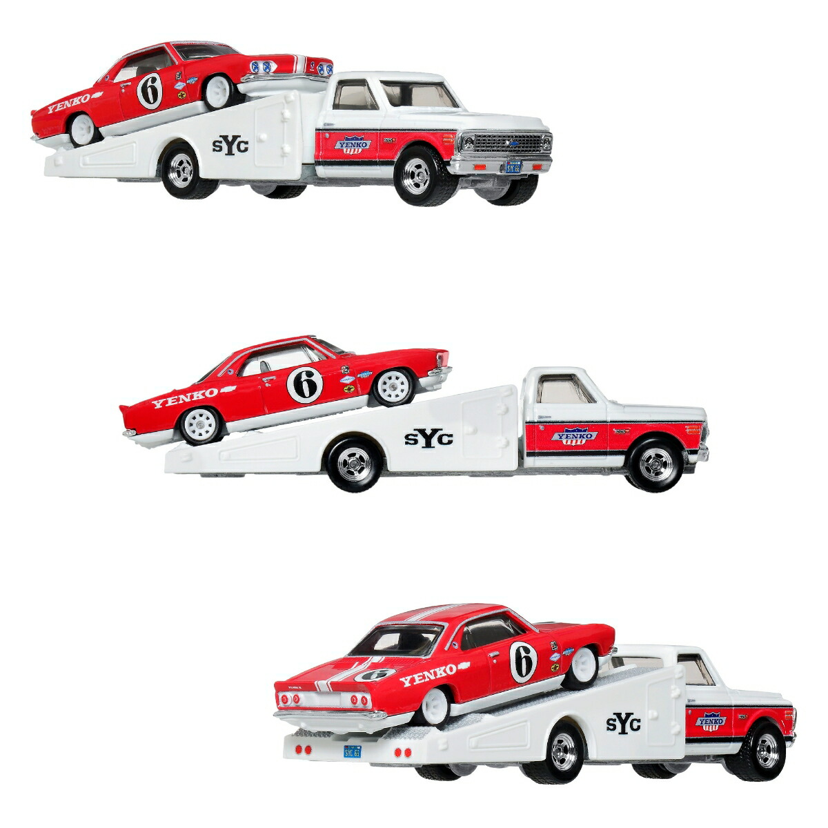 ホットウィール(HotWheels)チームトランスポートアソート乗り物おもちゃミニカー2台組×4セット入りBOX販売3歳からマルチFLF56-987K