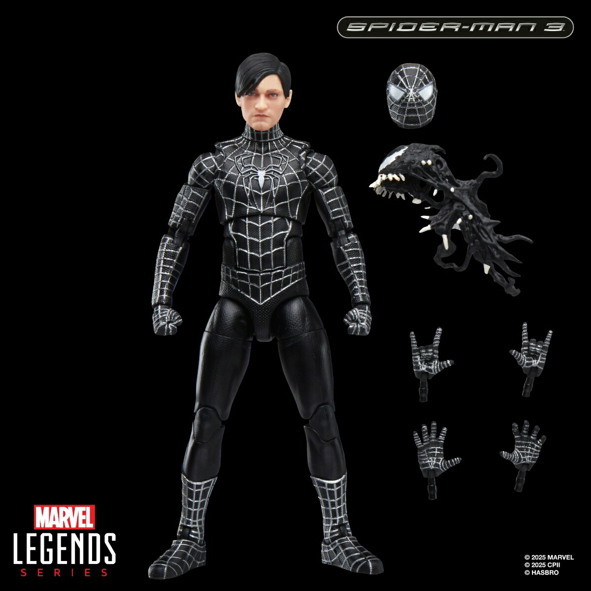 ハズブロ（Hasbro）MARVEL マーベルレジェンドシリーズ スパイダーマン、『スパイダーマン 3』 コレクション用 15 cm アクションフィギュア、スパイダーマン シンビオート アクセサリー付き G0589 正規品画像