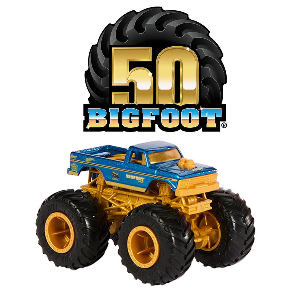 ホットウィール(HotWheels)モンスタートラックトロフィーチャレンジミニカー1台付乗り物おもちゃプレイセット4歳からオレンジJBX64