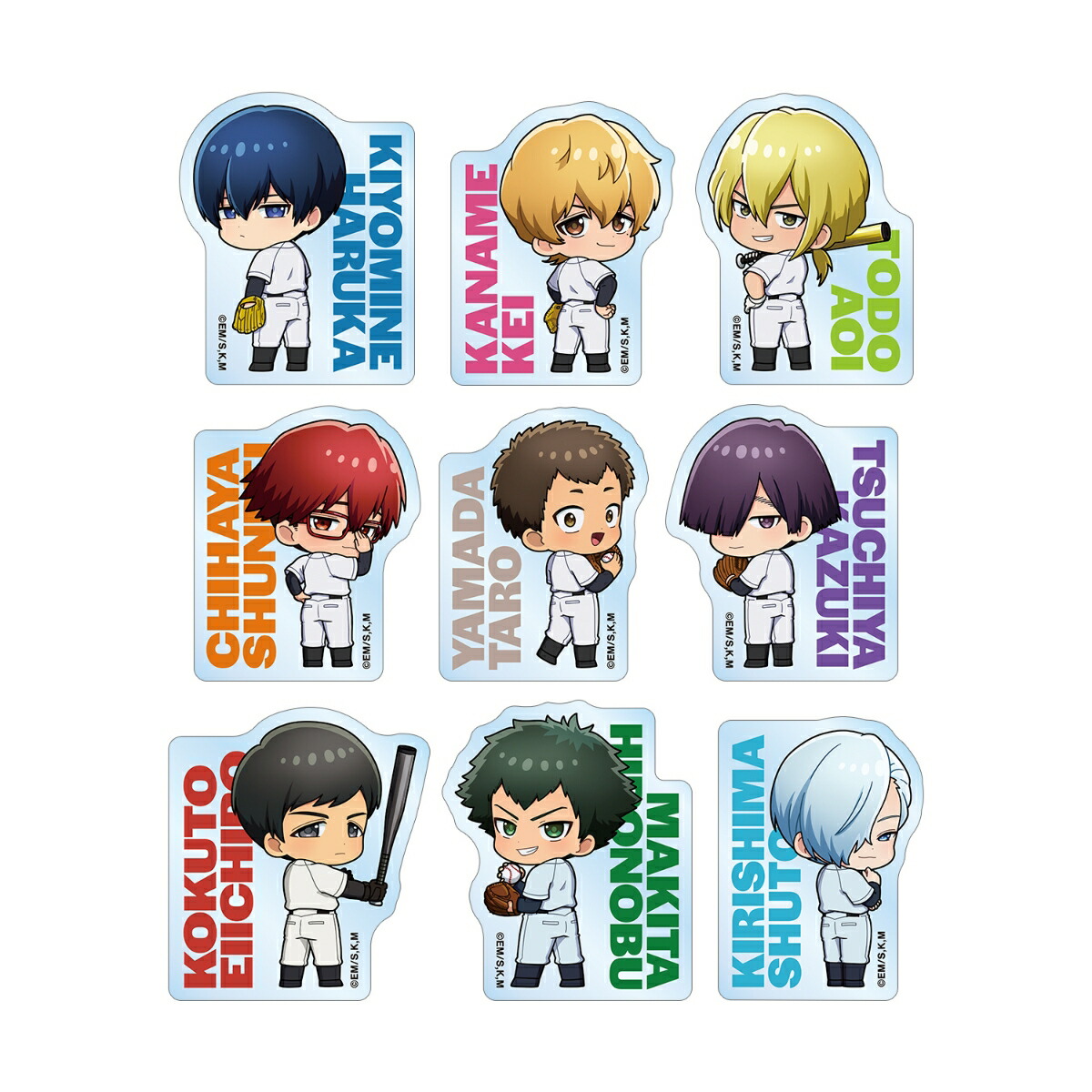 TVアニメ「忘却バッテリー」トレーディング ちびキャラ 振り向きver. クリアダイカットステッカー(BOX=9入)画像