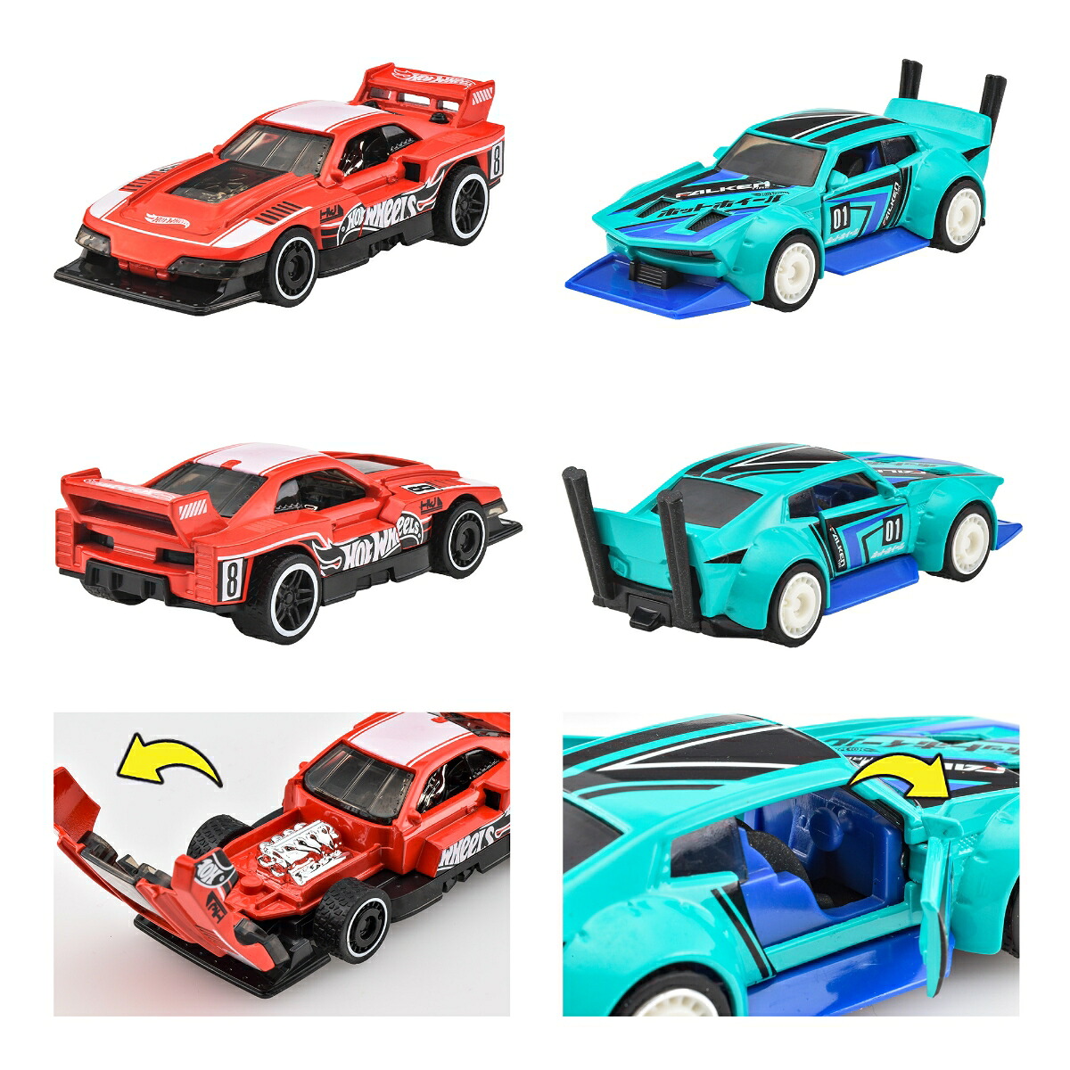 ホットウィール(HotWheels)プルバックアソート乗り物おもちゃミニカー8台入りBOX販売3歳からマルチHPT04-986Q