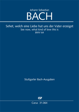 【輸入楽譜】バッハ, Johann Sebastian: カンタータ 第64番「見よ、いかなる愛を父はわれらに示されたるか」 BWV 64/クビーク編: 指揮者用大型スコア画像