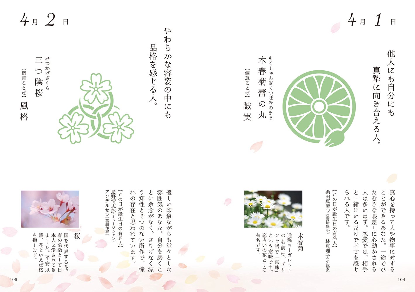 花しるべ手帖誕生日の花個紋[花個紋企画室]