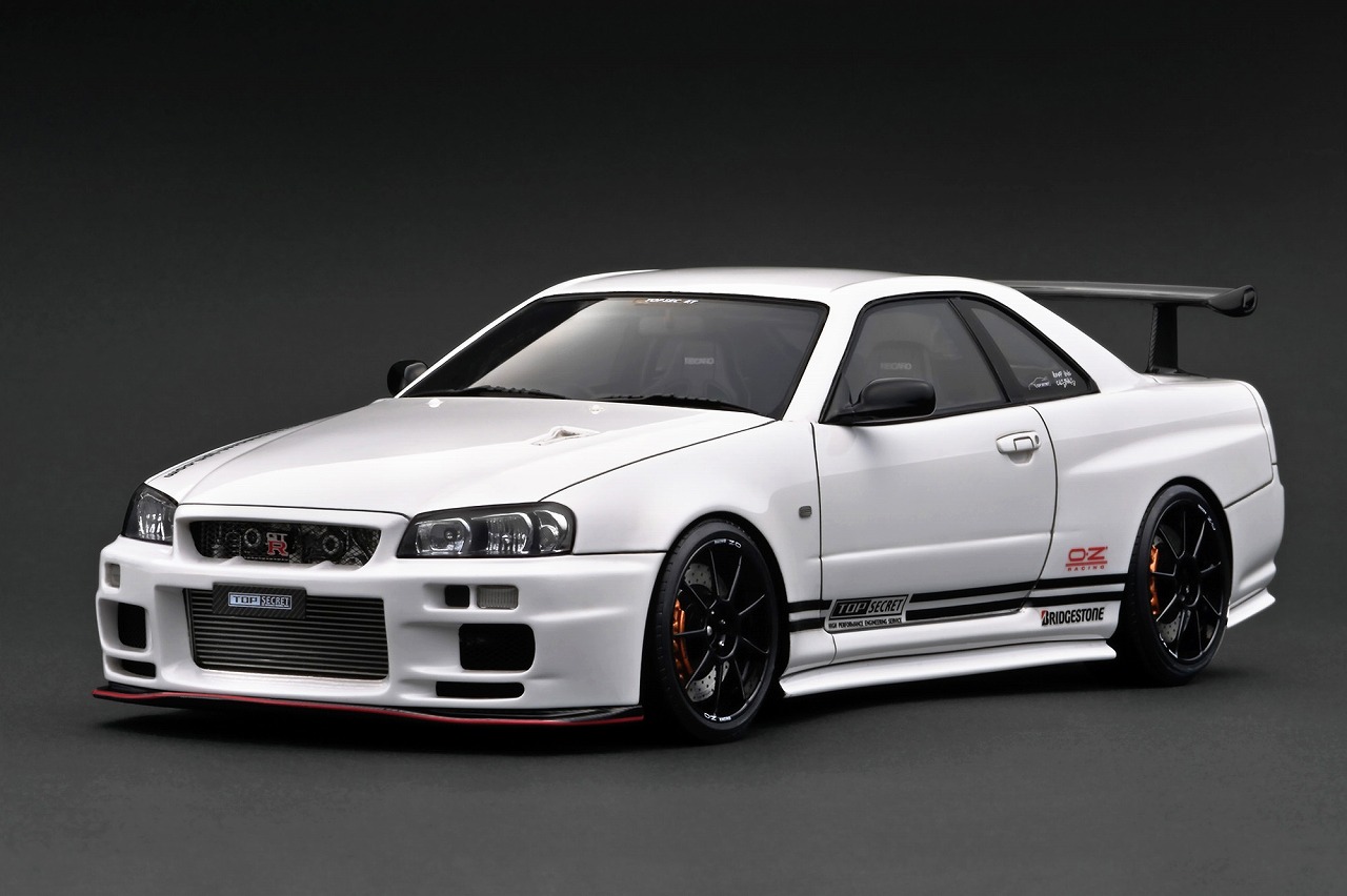 ignition model TOP SECRET 34GT-R (BNR34) White(1/18 Scale) 【IG3642】 (ミニカー)画像
