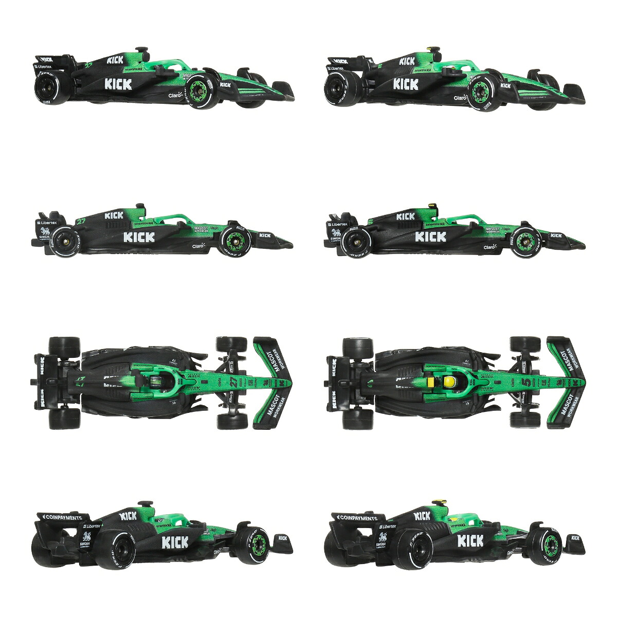 ホットウィール(HotWheels)プレミアムレース2パックアソート乗り物おもちゃミニカー4セットBOX販売3歳からマルチJMM89-986B