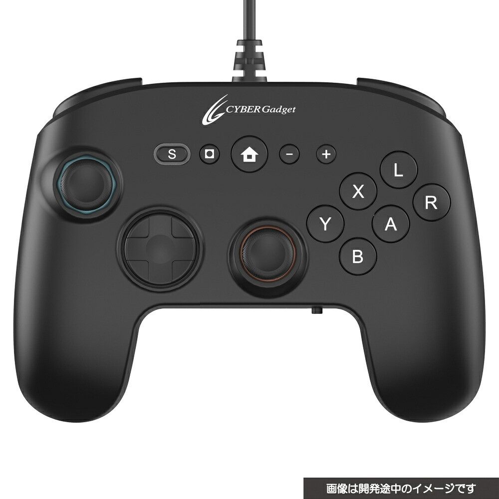 CYBER ・ ゲーミングコントローラー 6B 有線タイプ （ Switch2 用） ブラック画像