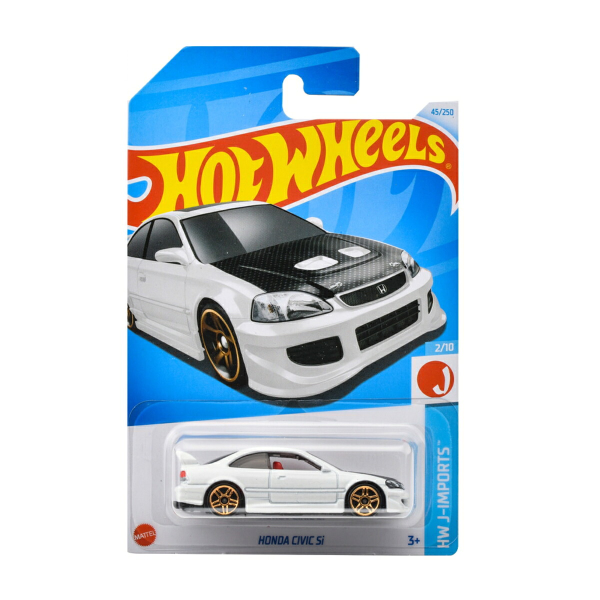 ホットウィール(HotWheels)ベーシックカーホンダシビックSi乗り物おもちゃミニカー3歳からホワイトHXR04