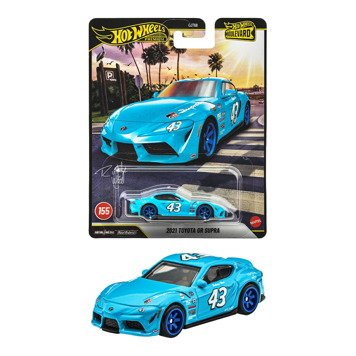 ホットウィール(HotWheels)ブールバード2021トヨタGRスープラ乗り物おもちゃミニカー3歳からブルーJHW34