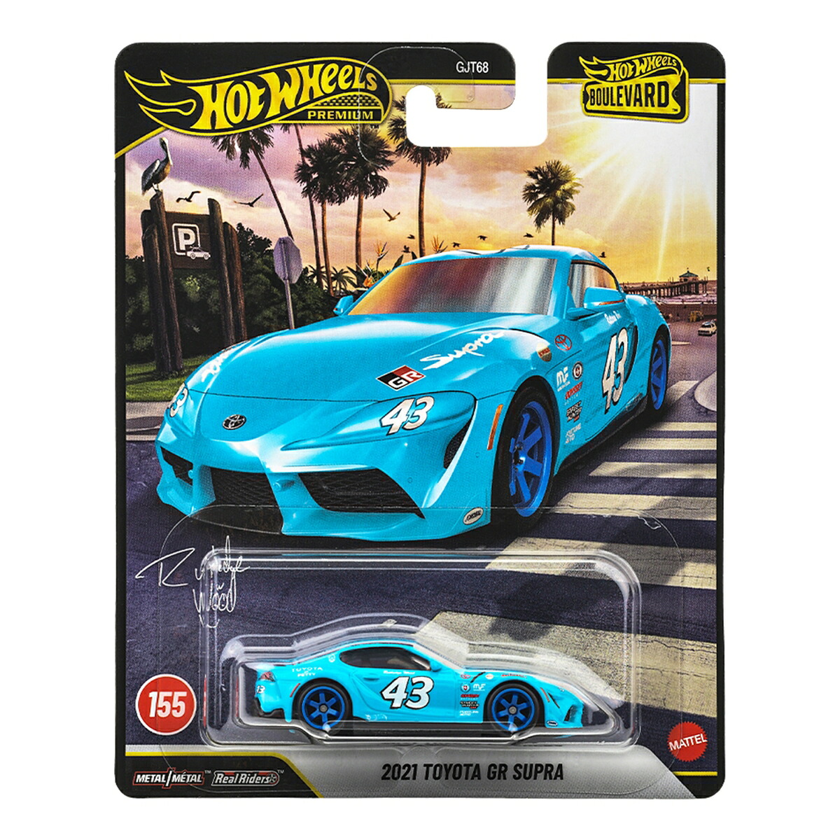 ホットウィール(HotWheels)ブールバード2021トヨタGRスープラ乗り物おもちゃミニカー3歳からブルーJHW34