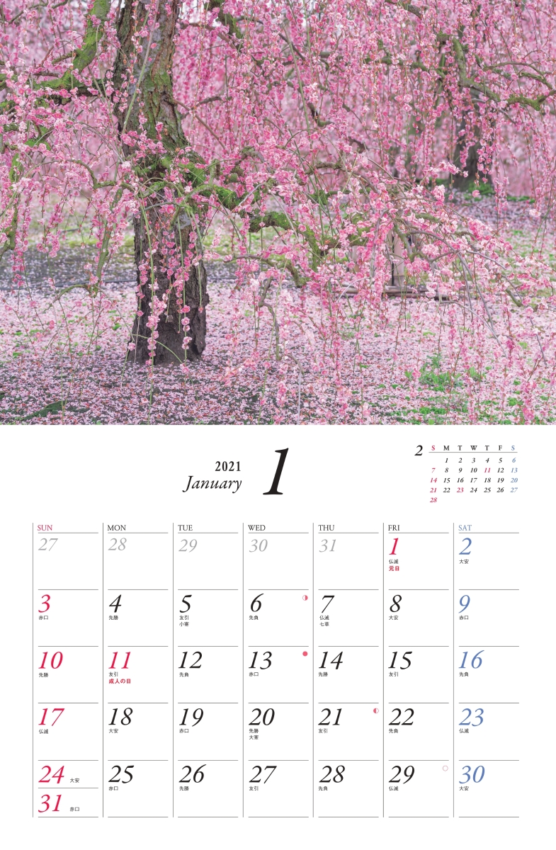 楽天ブックス 心に残る癒やしの花風景カレンダー 21 本