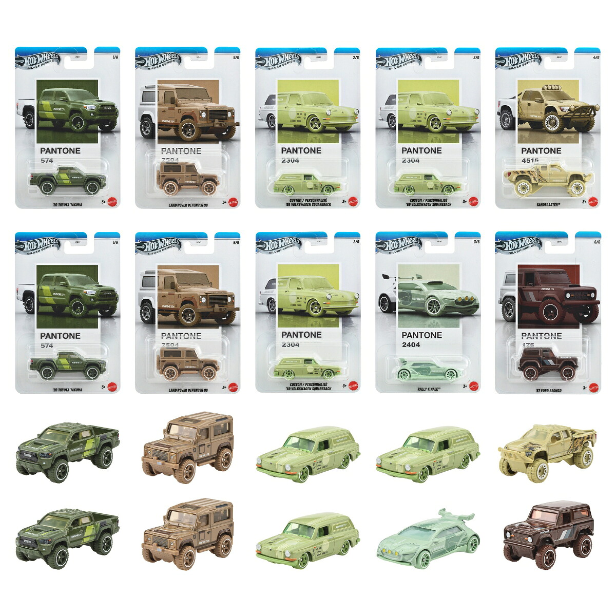 ホットウィール(HotWheels)パントーンアソート-オフロードラリー乗り物おもちゃミニカー10台入りBOX販売3歳からマルチJKY47-986B