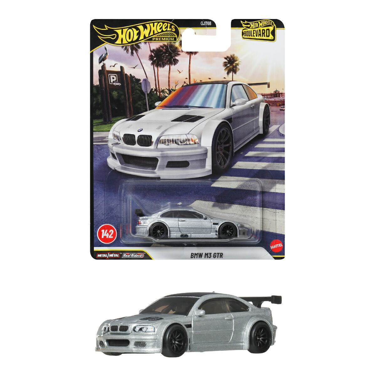 ホットウィール(Hot Wheels) 　ブールバード BMW M3 GTR 乗り物おもちゃ ミニカー 3歳から シルバー JHW30画像