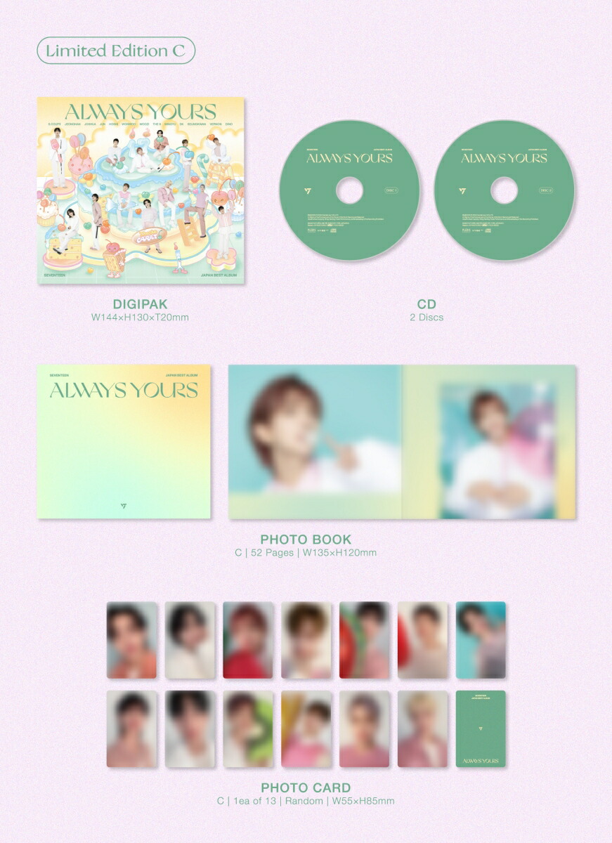SEVENTEENJAPANBESTALBUM「ALWAYSYOURS」(初回限定盤C2CD＋PHOTOBOOK)[SEVENTEEN]