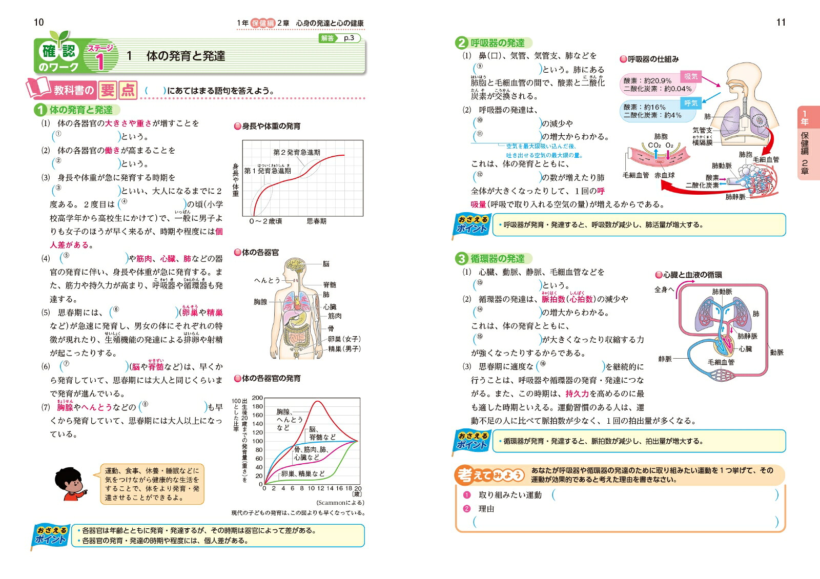 中学教科書ワーク保健体育1～3年全教科書対応版