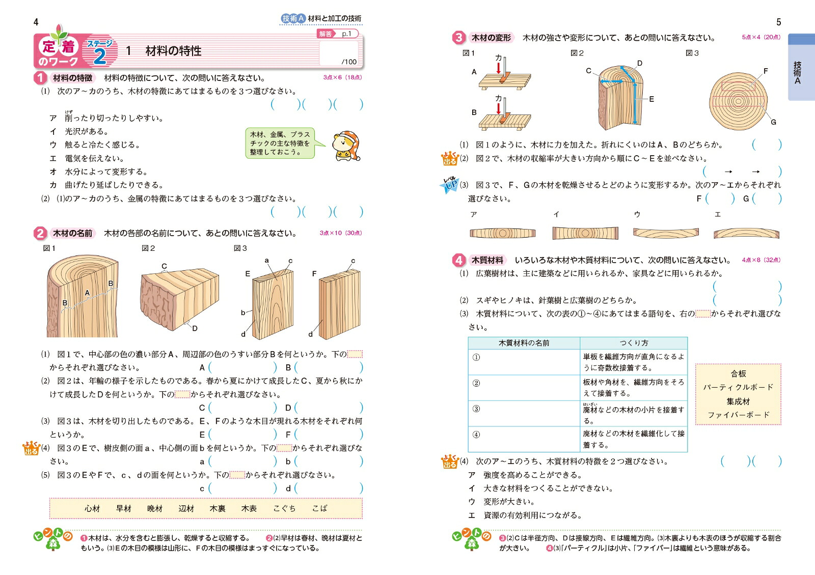 中学教科書ワーク技術・家庭1～3年全教科書対応版
