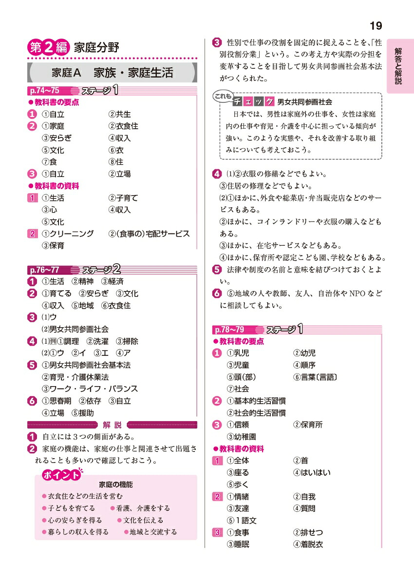 中学教科書ワーク技術・家庭1～3年全教科書対応版