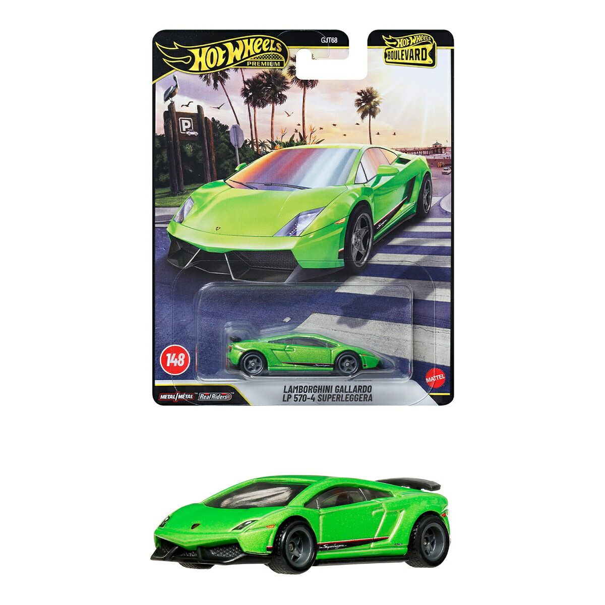 ホットウィール(HotWheels)ブールバードランボルギーニガヤルドLP570-4スーパーレッジェーラ乗り物おもちゃミニカー3歳からグリーンJHW33
