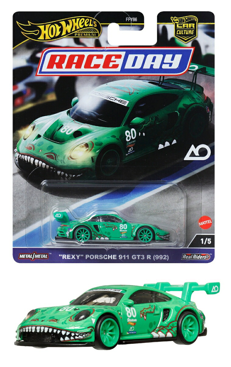 �ۥåȥ�������(HotWheels)����������㡼�졼���ǥ��ɥ쥭�����ɥݥ륷��911GT3R(992)���ʪ�������ߥ˥���3�Ф��饰�꡼��HRV72