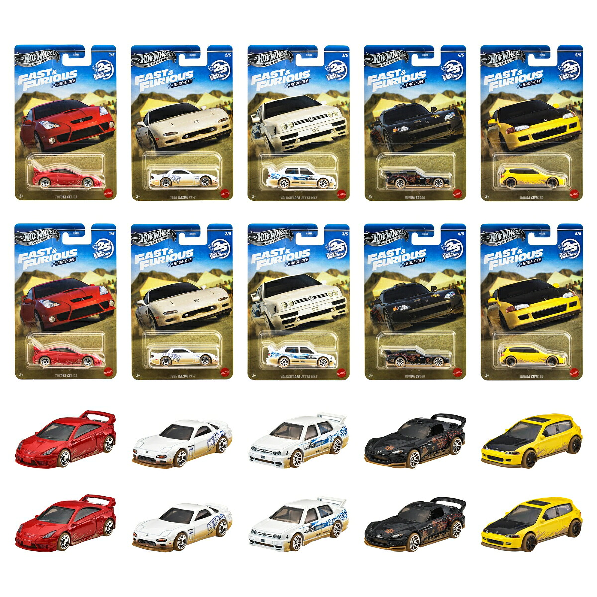 ホットウィール(HotWheels)ワイルド・スピードテーマアソート-レースオフ乗り物おもちゃミニカー10台入りBOX販売3歳からマルチHNR88-986P