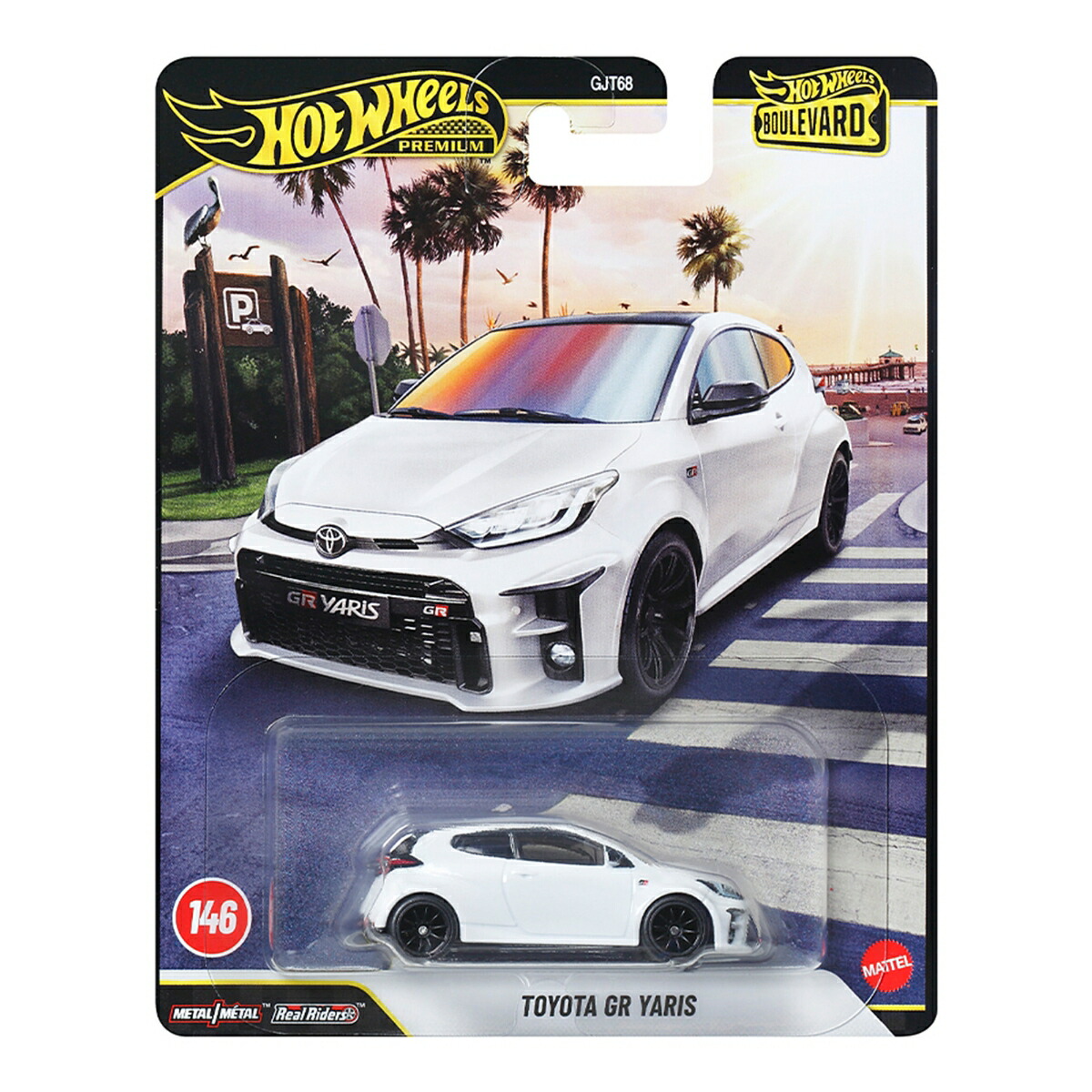 ホットウィール(HotWheels)ブールバードトヨタGRヤリス乗り物おもちゃミニカー3歳からホワイトJHW19