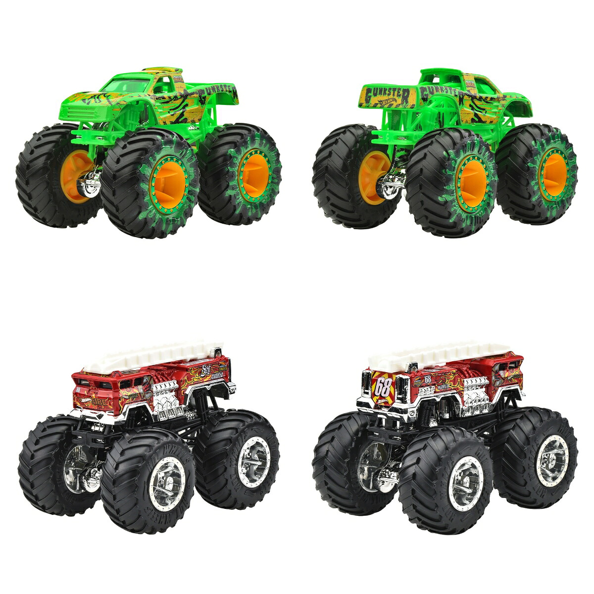 ホットウィール(HotWheels)モンスタートラック1:64アソート乗り物おもちゃミニカー8台入りBOX販売3歳からマルチFYJ44-982F