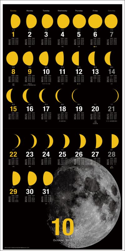 楽天ブックス 壁掛 17年大判カレンダー 月齢 天文ガイド編集部 本