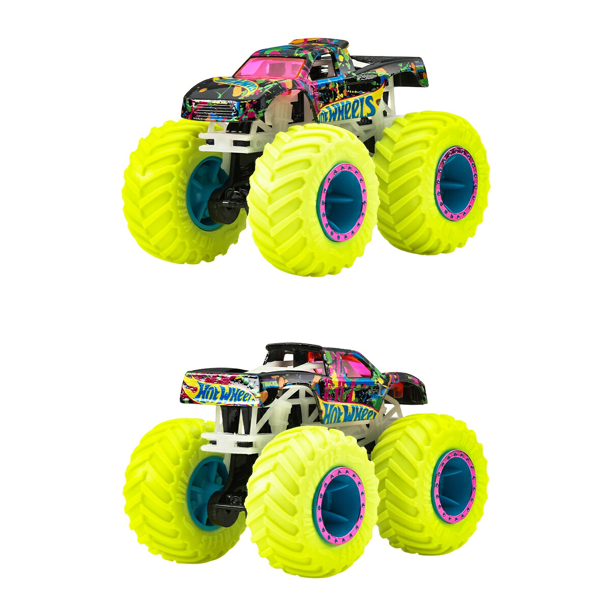 ホットウィール(HotWheels)光る！モンスタートラックアソート乗り物おもちゃミニカー6台入りBOX販売3歳からマルチJFX08-986G