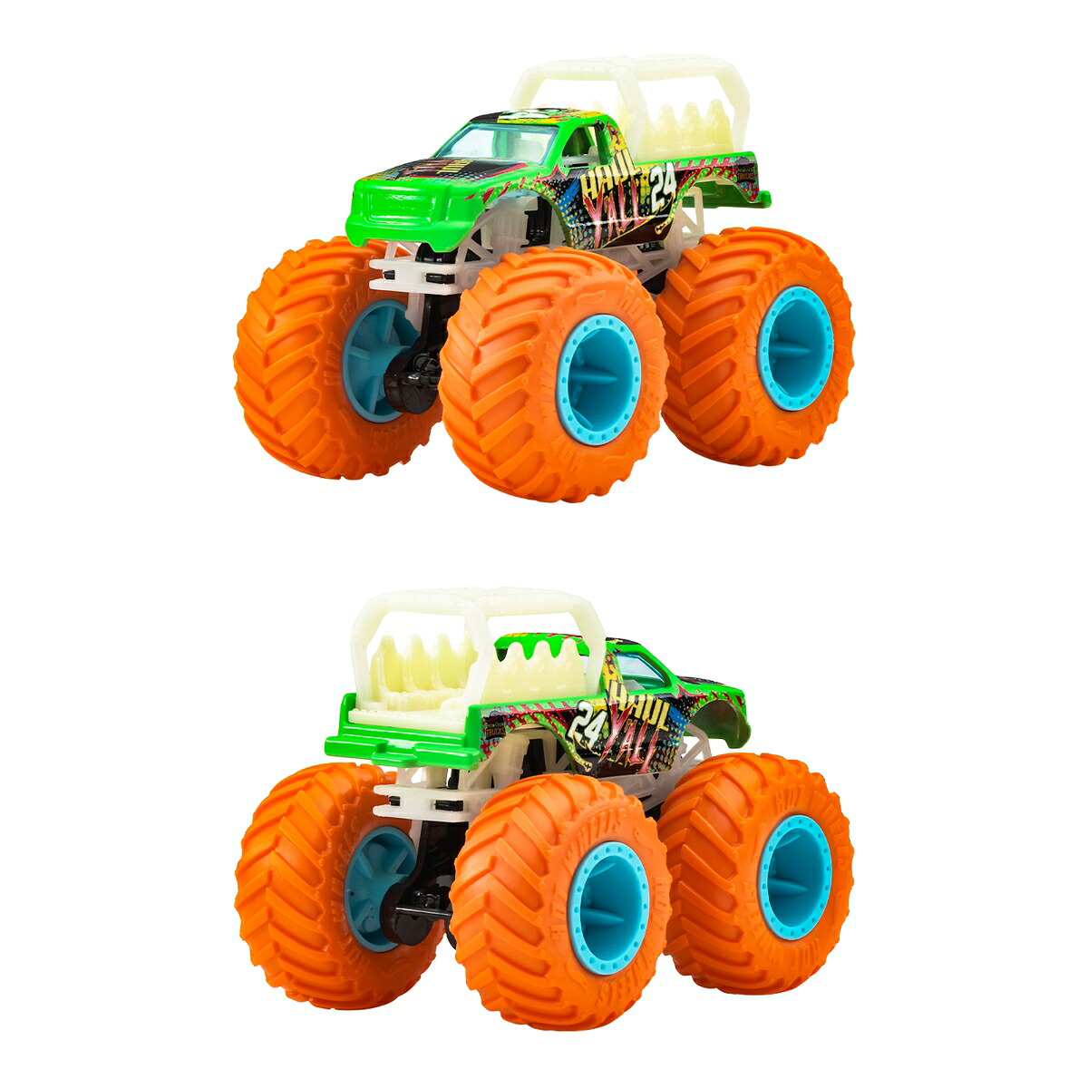 ホットウィール(HotWheels)光る！モンスタートラックアソート乗り物おもちゃミニカー6台入りBOX販売3歳からマルチJFX08-986G