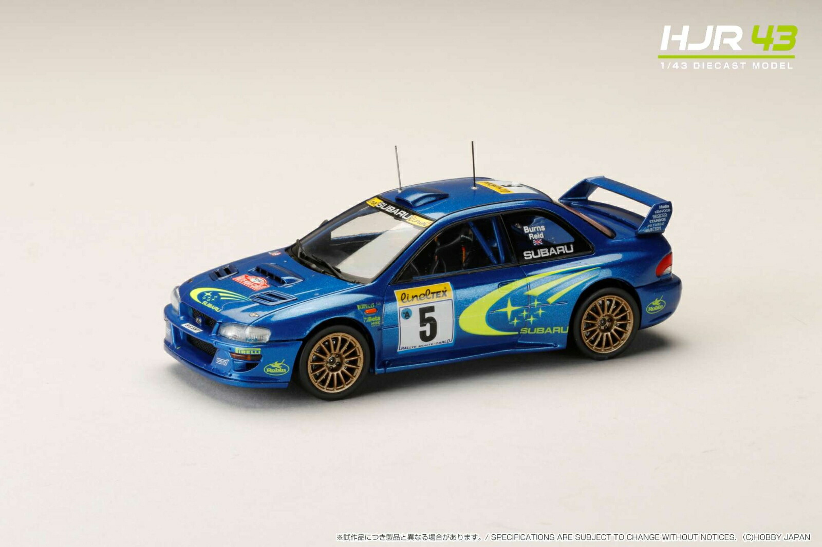 1/43 スバル インプレッサ モンテカルロ 1999 #5 【HJR431004A】 (ミニカー)