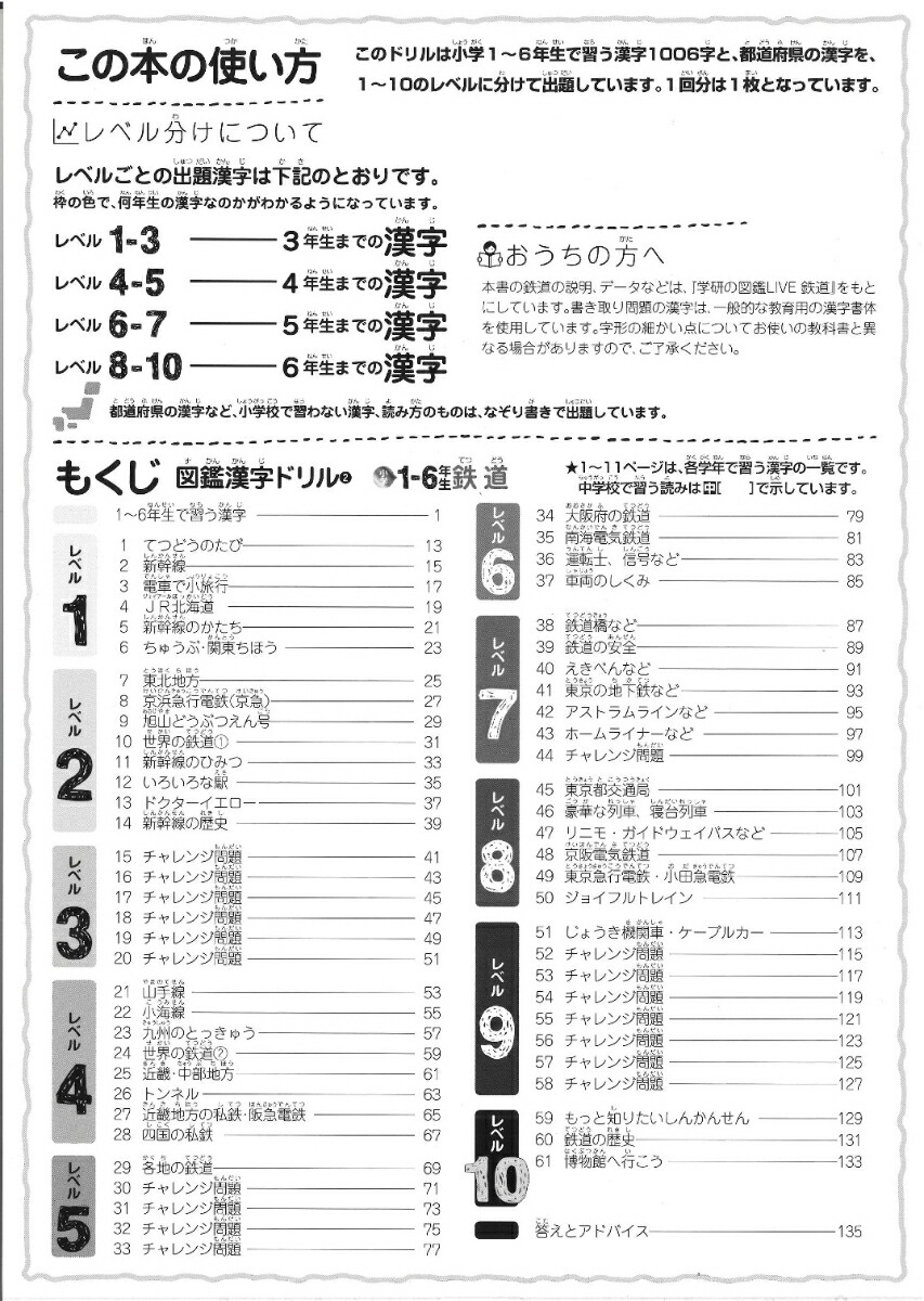 楽天ブックス 図鑑漢字ドリル小学1 6年生 鉄道 学研プラス 本