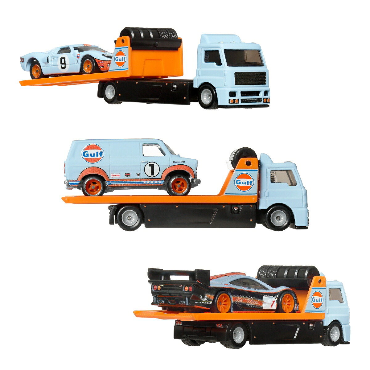 ホットウィール(HotWheels)プレミアムコレクターセットアソート-ル・マンレースガルフセット乗り物おもちゃミニカー4台3歳からマルチGMH39-987F