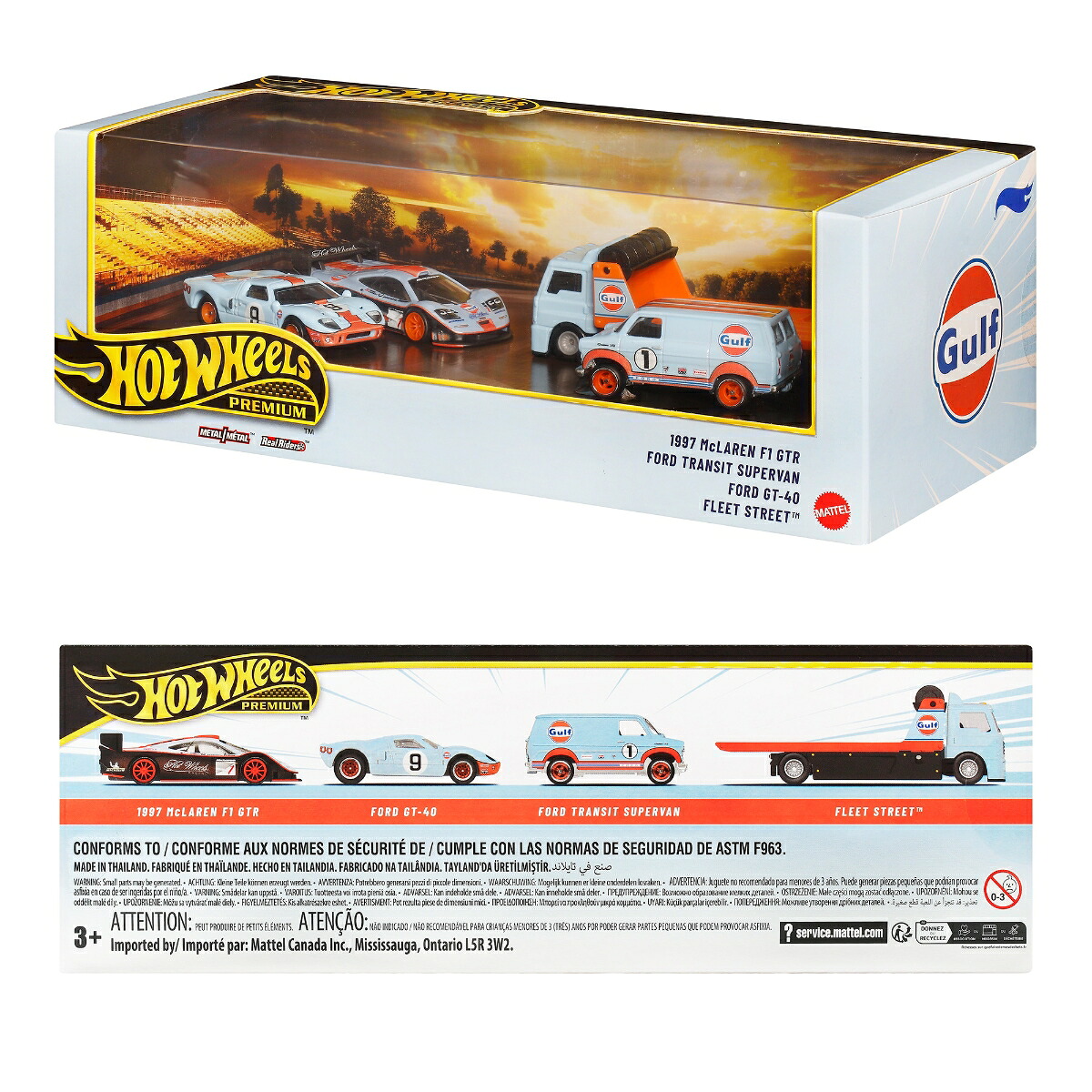 ホットウィール(HotWheels)プレミアムコレクターセットアソート-ル・マンレースガルフセット乗り物おもちゃミニカー4台3歳からマルチGMH39-987F