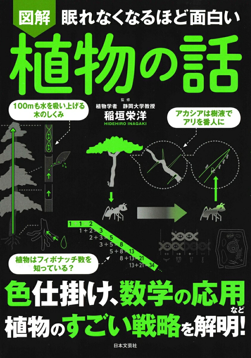 楽天ブックス 眠れなくなるほど面白い 図解 植物の話 色仕掛け 数学の応用など 植物のすごい戦略を解明 稲垣 栄洋 本