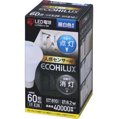 楽天ブックス: LED電球 人感センサー付 E26 60形相当 昼白色