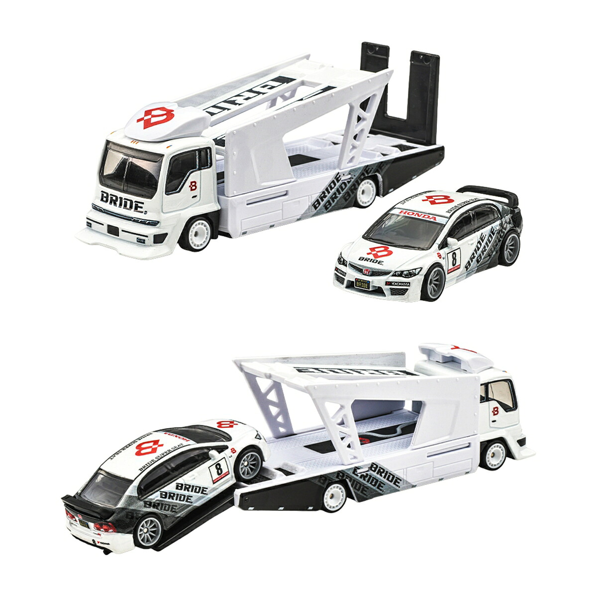 ホットウィール(HotWheels)チームトランスポートアソート乗り物おもちゃミニカー2台組×4セット入りBOX販売3歳からマルチFLF56-987L