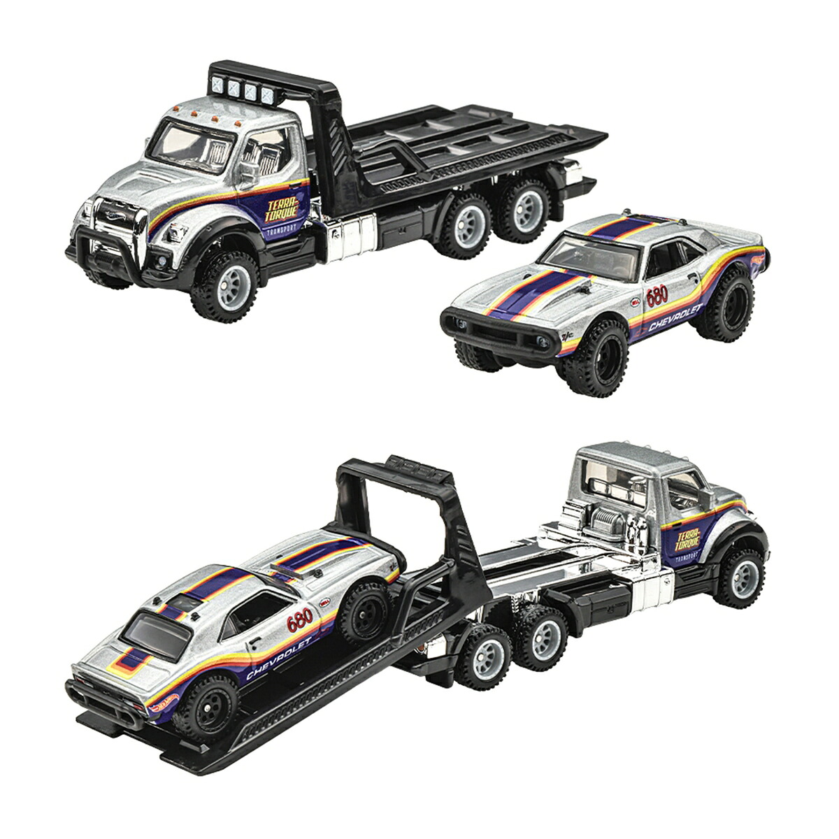 ホットウィール(HotWheels)チームトランスポートアソート乗り物おもちゃミニカー2台組×4セット入りBOX販売3歳からマルチFLF56-987L