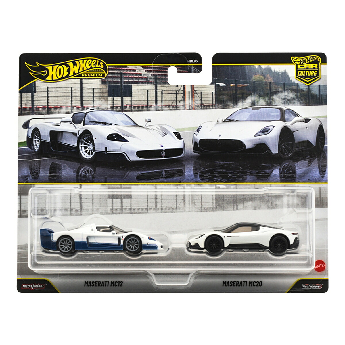 ホットウィール(HotWheels)プレミアム2パックマセラティMC12/マセラティMC20乗り物おもちゃミニカー3歳からホワイトJHW55