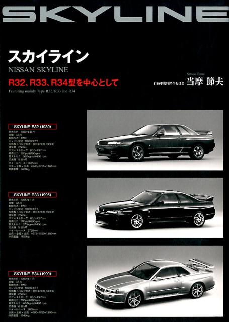 格安販売の スカイライン R32、R33、R34型を中心として 日産