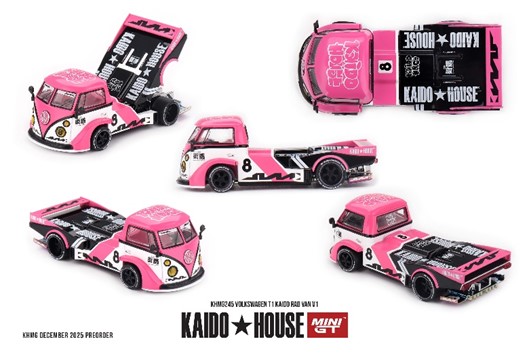 MINI-GT 1/64 フォルクスワーゲン T1 KAIDO RADVAN V1(左ハンドル) 【KHMG245】 (ミニカー)