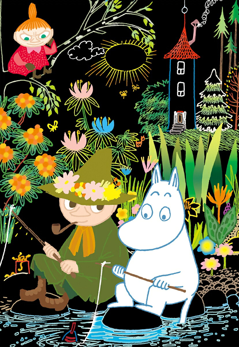 MOOMINムーミン谷ポストカード（大人のためのヒーリングスクラッチアート）[アイソトープ]