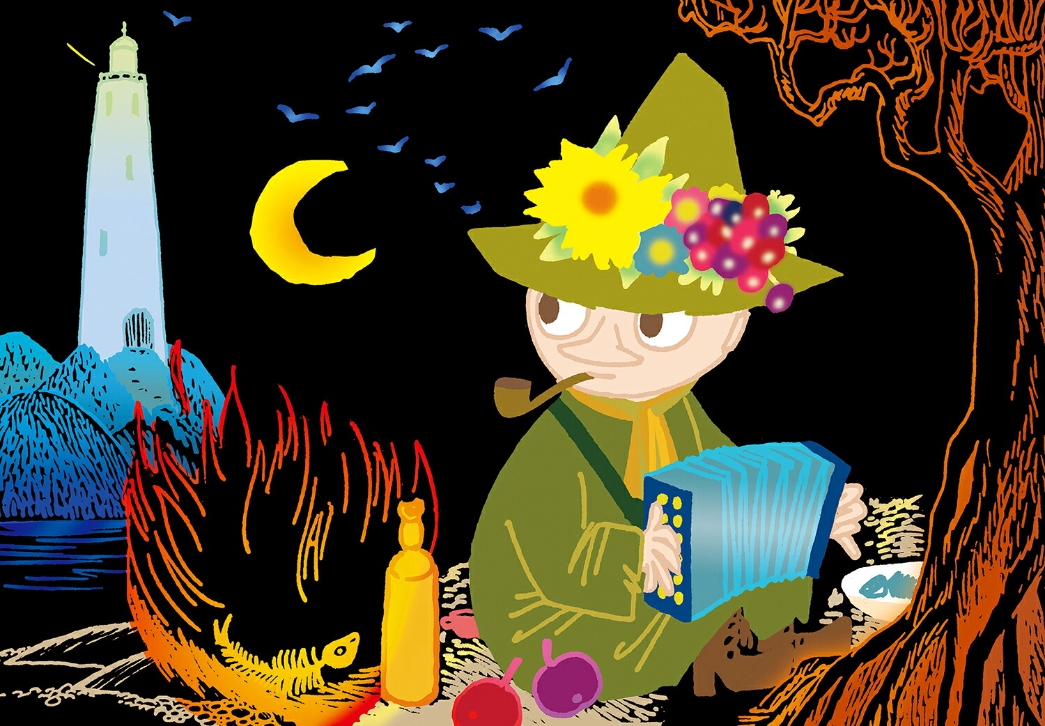MOOMINムーミン谷ポストカード（大人のためのヒーリングスクラッチアート）[アイソトープ]