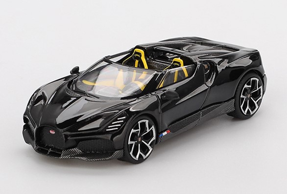 MINI-GT 1/64 ブガッティ W16 ミストラル ブラック(左ハンドル) 【MGT01058-BL】 (ミニカー)画像