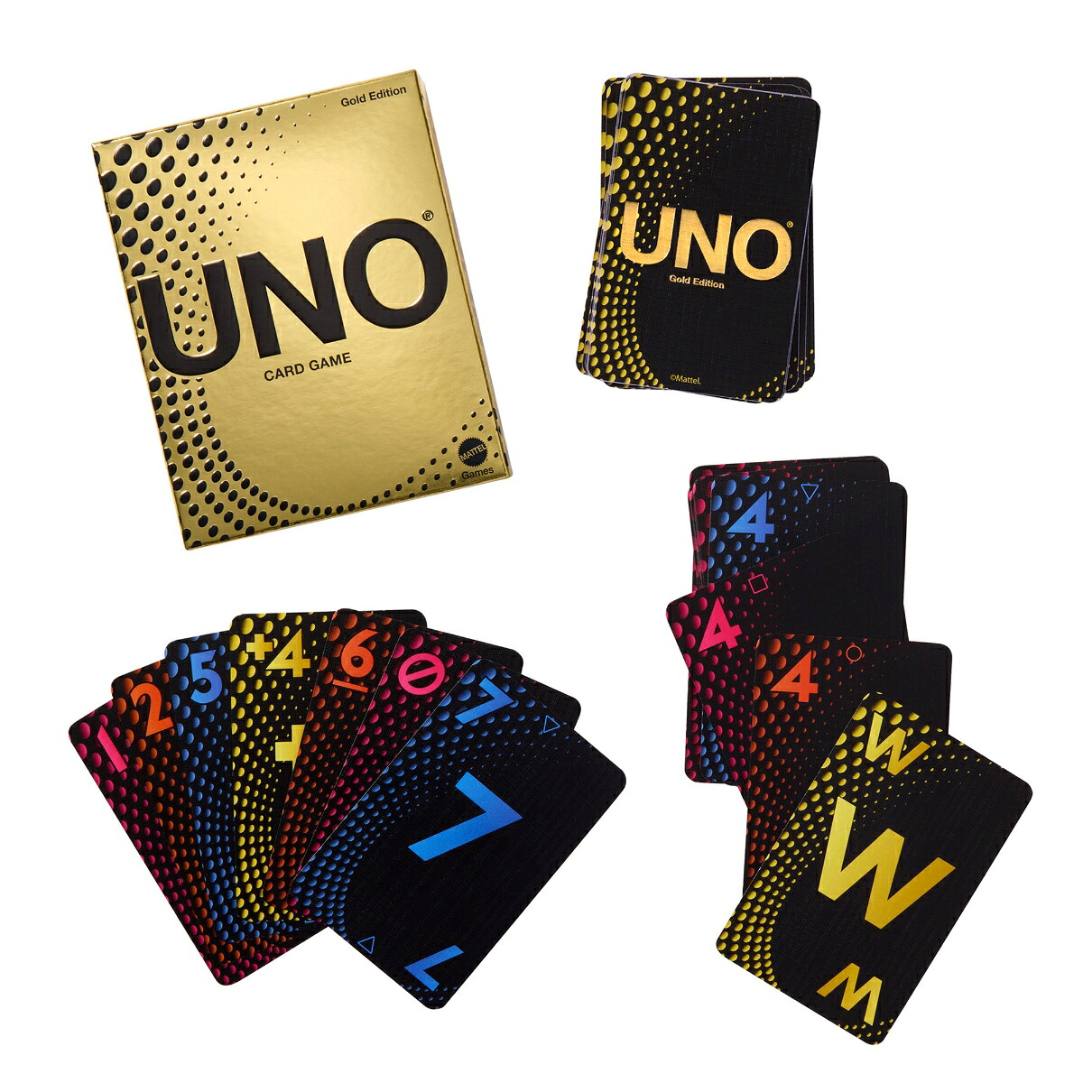 マテルゲーム(MattelGame)ウノ(UNO)ゴールドUNOGOLDEDITIONゲームパーティーグッズカードゲーム112枚2-10人用7歳からゴールドJHB35