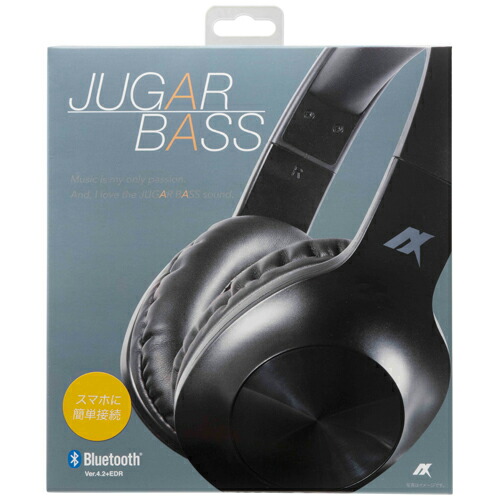 AXES JUGAR BASS BluetoothヘッドフォンAH-BT585 ブラック