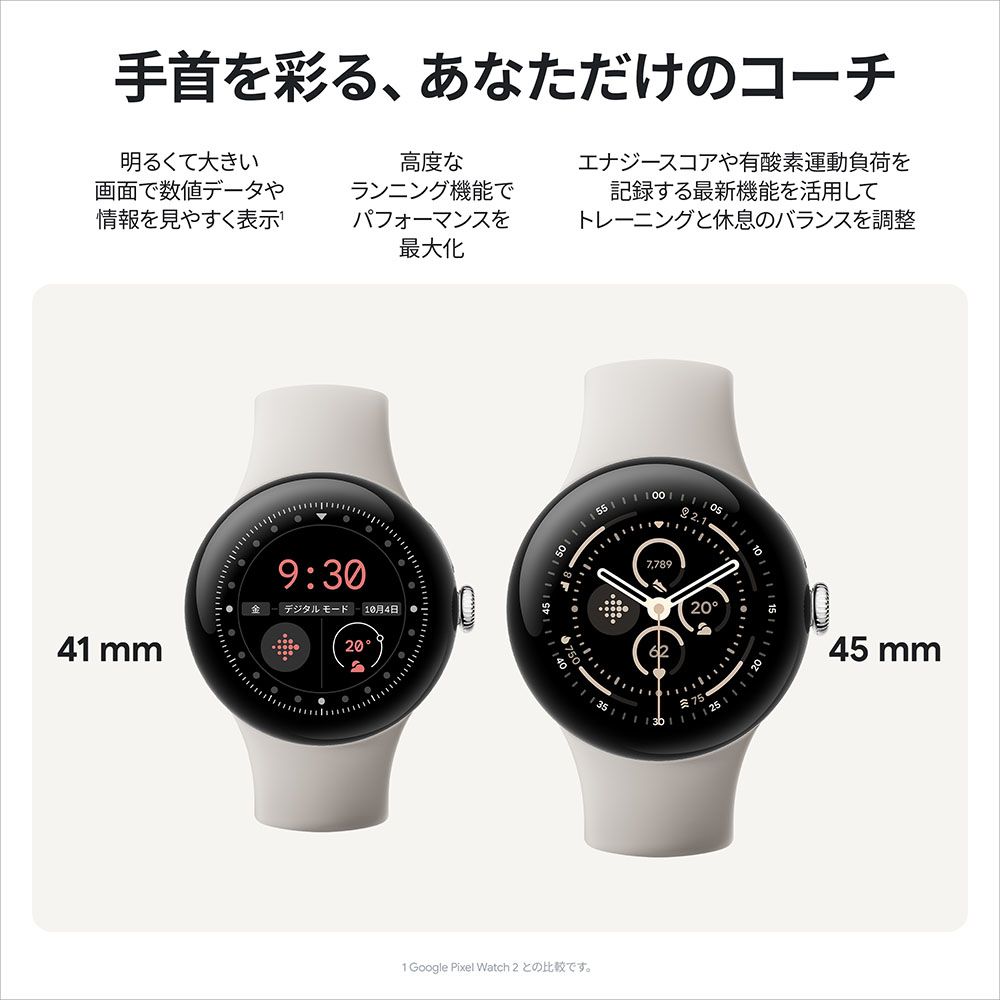 GooglePixelWatch345mmMattHazelアルミケース/Hazelアクティブバンド(WiFi)