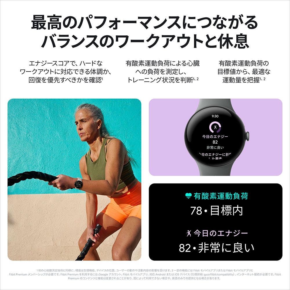 GooglePixelWatch345mmMattHazelアルミケース/Hazelアクティブバンド(WiFi)