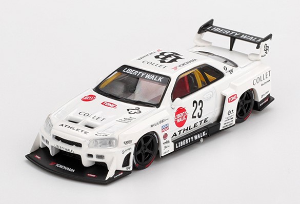 MINI-GT 1/64 Nissan LB-ER34 Super Silhouette ATHLETE/COLLET(右ハンドル) 【MGT01059-BL】 (ミニカー)画像