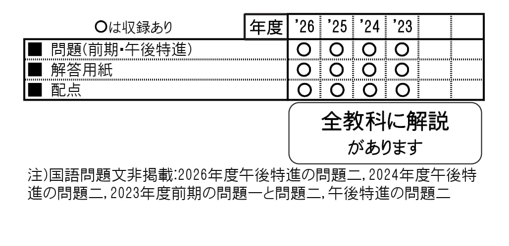 明星中学校（2027年春受験用）（大阪府国立・公立・私立中学校入学試験問題集）