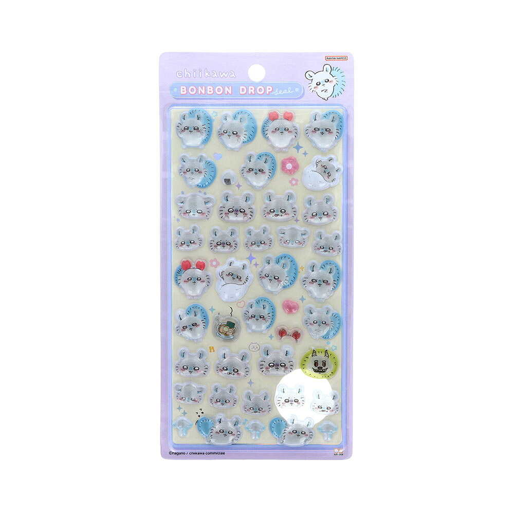 【セット商品】ちいかわボンボンドロップシール（モモンガ）+デカ盛りシールバインダーホワイト
