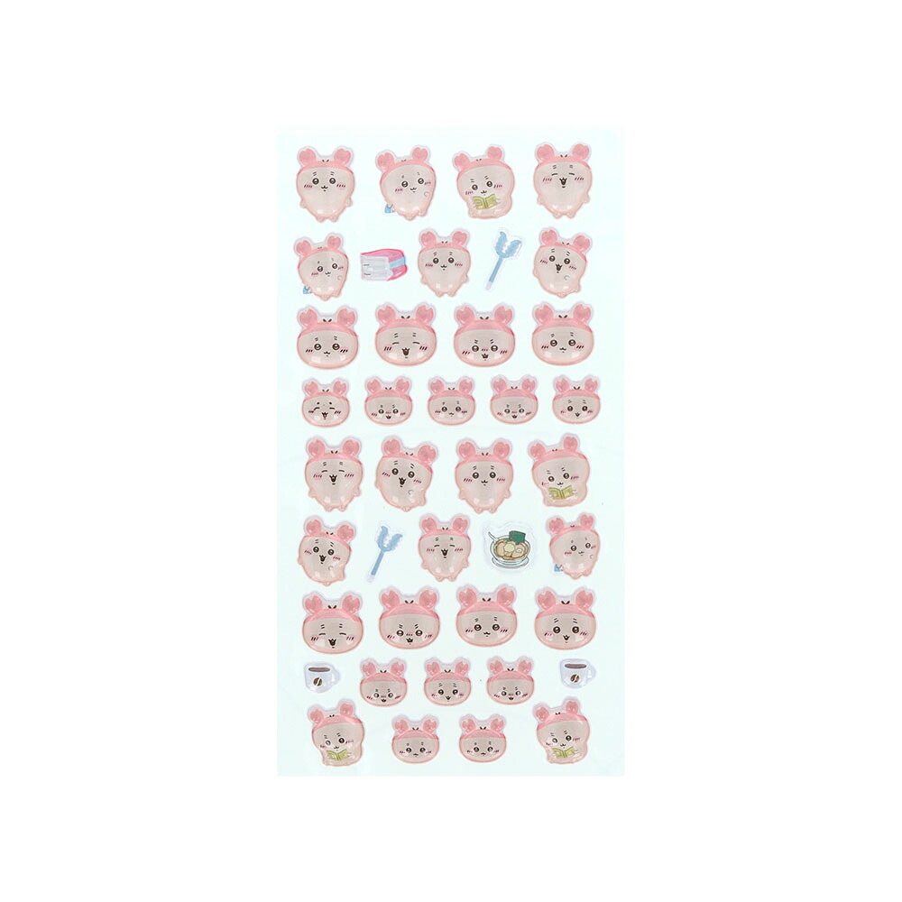 【セット商品】ちいかわボンボンドロップシール（古本屋）+デカ盛りシールバインダーピンクゴールド